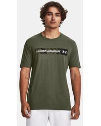 Under Armour - Camiseta De Manga Corta Camo Chest Stripe Para Hombre Marine Od Negro Blanco - Lyst