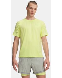 Under Armour - Explor Trail Run Graphic Short Sleeve Fade Lumos Lime - Lyst