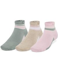 Under Armour - Ua Sportstyle Cotton 3-pack Quarter Socks - Lyst