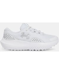 Under Armour - Damesgolfschoenen Surge Distant Grijs Wit Metalen Zilver - Lyst