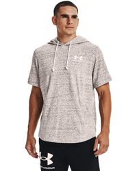 Under Armour - Rival kurzarm-hoodie aus french terry - Lyst
