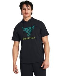 Under Armour - Project Rock Terry Payoff Short Sleeve Hoodie - Lyst
