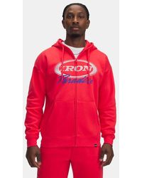 Under Armour - Project Rock Icon Fleece Full Zip Lava - Lyst