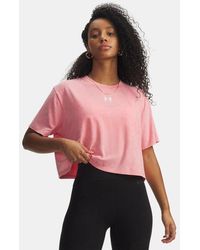 Under Armour - Rival Boxy Wash T-Shirt Bittersweet - Lyst