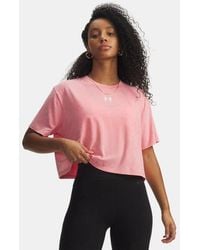 Under Armour - Rival Boxy Wash T-Shirt Bittersweet - Lyst