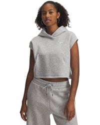 Under Armour - Ua Rival Fleece Piped Sleeveless Hoodie - Lyst