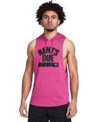 Under Armour - Project Rock Rents Due Sleeveless Hoodie - Lyst