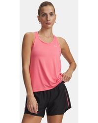 Under Armour - Tech Knockout Damestanktop Bittersweet Roze Posh Roze - Lyst