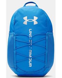 Under Armour - Zaino Hustle Sport 6.0 Atlantis Nero Metallico Argento - Lyst