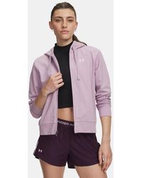 Under Armour - Sport Terry Full Zip Mauve - Lyst