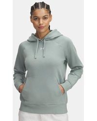Under Armour - Sudadera Con Capucha Rival Fleece Para Mujer Silica Blanco - Lyst