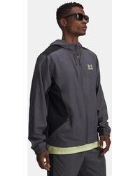 Under Armour - Tech Sport Woven Jacket Castlerock Lumos Lime - Lyst
