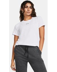 Under Armour - Maglia A Maniche Corte Rival Core Da Donna Nero - Lyst