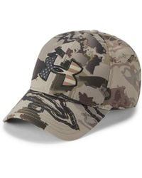 under armour camo hat with green logo