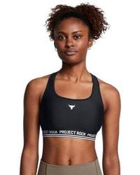 Under Armour - Project Rock Crossback Mid Sports Bra - Lyst