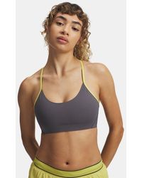 Under Armour - Halo Bonded Sports Bra Castlerock Shade Reflective - Lyst
