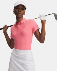 Under Armour - Drive Chill Short Sleeve Polo Bittersweet Bittersweet - Lyst
