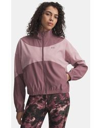 Under Armour - Rival Woven Damesjack Mist Tourmaline Roze Mist - Lyst