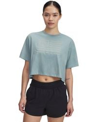 Under Armour - Ua Freedom Crop Short Sleeve - Lyst