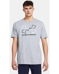 Under Armour - Haut À Manches Courtes Foundation Pour Homme Mod Medium Heather Blanc Noir - Lyst