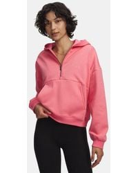 Under Armour - Icon Fleece ½ Zip Hoodie Bittersweet Bittersweet - Lyst