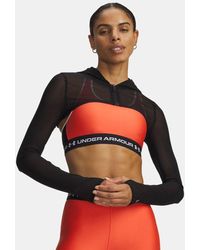 Under Armour - Vanish Elite Mesh Crop Full Zip Ultimate Metallic - Lyst