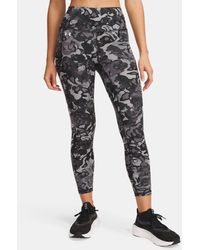 Under Armour - Dameslegging Motion Printed Ankle Zwart Titan Grijs Wit - Lyst