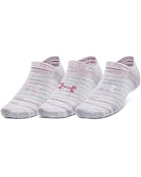 Under Armour - Essential 3-pack No-show Socks - Lyst