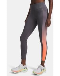 Under Armour - Velociti Printed Ankle Tights Castlerock Electric Tangerine Reflective - Lyst