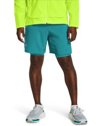 Under Armour - Launch 2-in-1 -laufshorts circuit teal / circuit teal / reflektierend s - Lyst