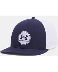 Under Armour - Cappello Drive Mid Stretch Fit Da Uomo Midnight Marino Midnight Marino - Lyst