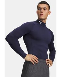 Under Armour - Coldgear Compression Mock Long Sleeve Midnight - Lyst