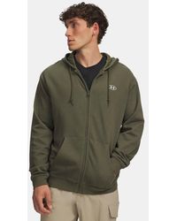 Under Armour - Rival Fleece Full-Zip Hoodie Marine Od - Lyst