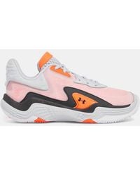 Under Armour - Spawn 7 Uniseks Basketbalschoenen Halo Grijs Ares Rood Zwart - Lyst