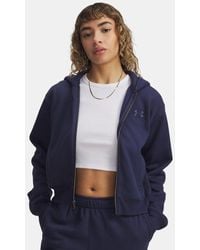 Under Armour - Sudadera Con Capucha Icon Vida Fleece Para Mujer Washed Marino Washed Marino - Lyst
