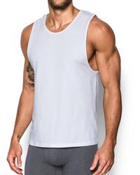 Under Armour Charged Cotton Tank Undershirt - 2-pack - White