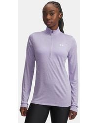 Under Armour - Parte De Arriba Con Media Cremallera Tech Twist Para Mujer Transparent Blanco - Lyst