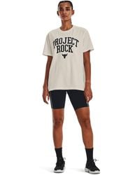 Under Armour - Tee-shirt project rock heavyweight campus - Lyst