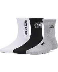 Under Armour - Ua Essential 3-pack Mid Crew Socks - Lyst