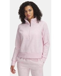 Under Armour - Rival Fleece Mit ½ Zip Für Damen Prime Weiß - Lyst