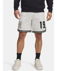 Under Armour - Herenshorts Courtside Hoops Steen Zwart Steen - Lyst