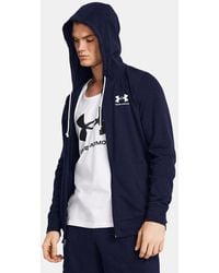 Under Armour - ® Sweatshirt UA RIVAL TERRY LC FZ MIDNIGHT NAVY - Lyst