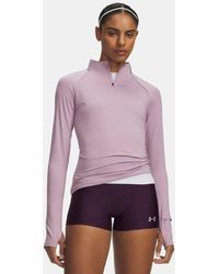 Under Armour - Velociti ½ Zip Mauve Reflective - Lyst