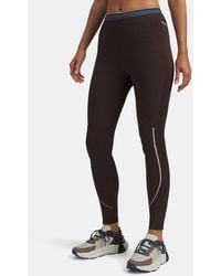 Under Armour - Legging Halo Run Cold Weather Pour Femme Kona Marron Sierra Taupe Réfléchissant - Lyst