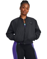 Under Armour - Project Rock Bomber Jacket - Lyst