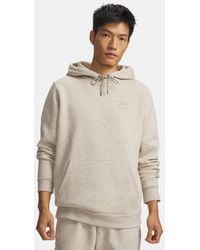 Under Armour - Icon Fleece Hoodie Timberwolf Taupe Light Hthr Timberwolf Taupe - Lyst