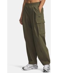 Under Armour - Pantalón Cargo Unstoppable Woven Ripstop Para Mujer Marine Od Negro - Lyst