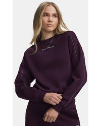 Under Armour - Ua Rival Fleece Shimmer Crew - Lyst