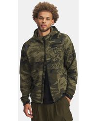 Under Armour - Parte De Arriba Con Cremallera Completa Unstoppable Fleece Camo Para Hombre Marine Od Negro - Lyst