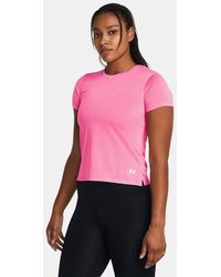 Under Armour - Maglia A Maniche Corte Launch Da Donna Fluo / Riflettente - Lyst